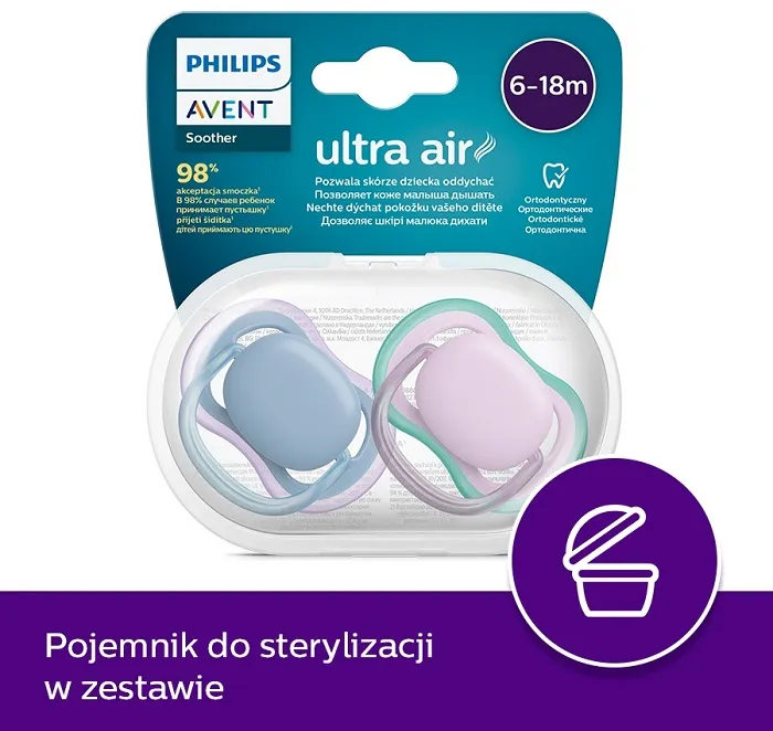 philips avent smoczek w etui do sterylizacji