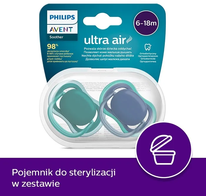 philips avent smoczek w etui do sterylizacji