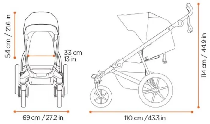 wózek na 4 kołach urban glide 4-wheel thule