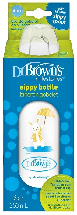 DR BROWN'S - wąska butelka standard 250 ml z ustnikiem | 6 m+