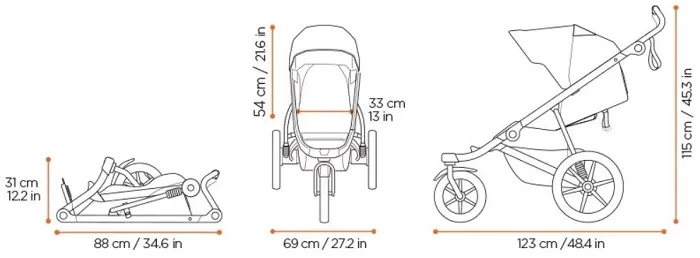 wózek na 3 kołach urban glide3 thule