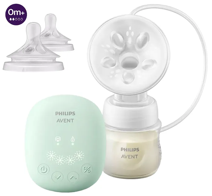 PHILIPS AVENT Essential - elektroniczny laktator pojedyńczy z butelką 125 ml i responsywnym smoczkiem 0m+