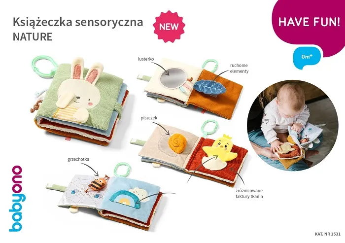 BABYONO - książeczka sensoryczna | Nature