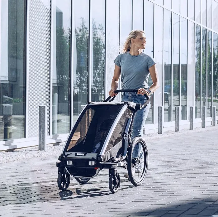 thule chariot lite 2 agave zestaw rowerowy i wózek dla dwojga