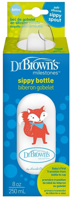 DR BROWN'S - wąska butelka standard 250 ml z ustnikiem | 6 m+