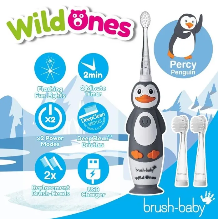 BRUSH-BABY WildOnes - szczoteczka soniczna do zębów 0-10 lat