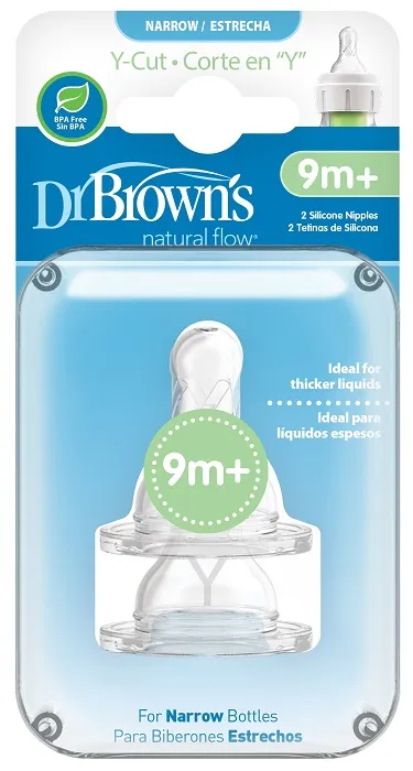 DR BROWN'S - 2 x smoczek standard do wąskiej butelki, poziom 4 | 9+ miesięcy
