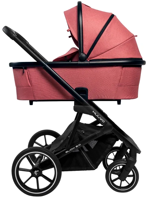 MUUVO Slick 2.0 - wózek wielofunkcyjny, zestaw 2w1 | Pure Pink (+ ADAPTERY)