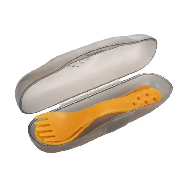 CANPOL BABIES - zestaw sztućców dla dzieci w etui 12m+ | żółte