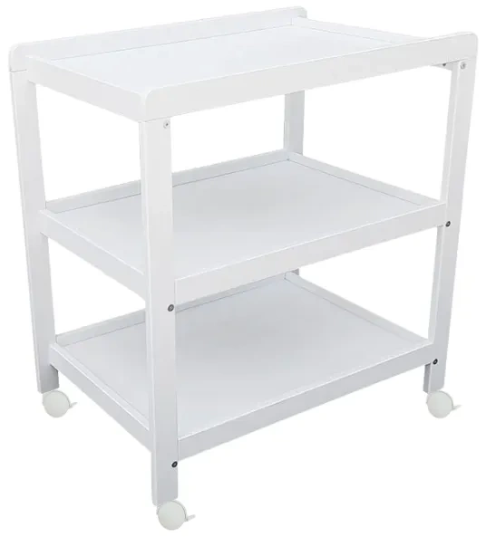 YOONCO - półkoprzewijak na kółkach biały + przewijak profilowany miękki | Króliczek