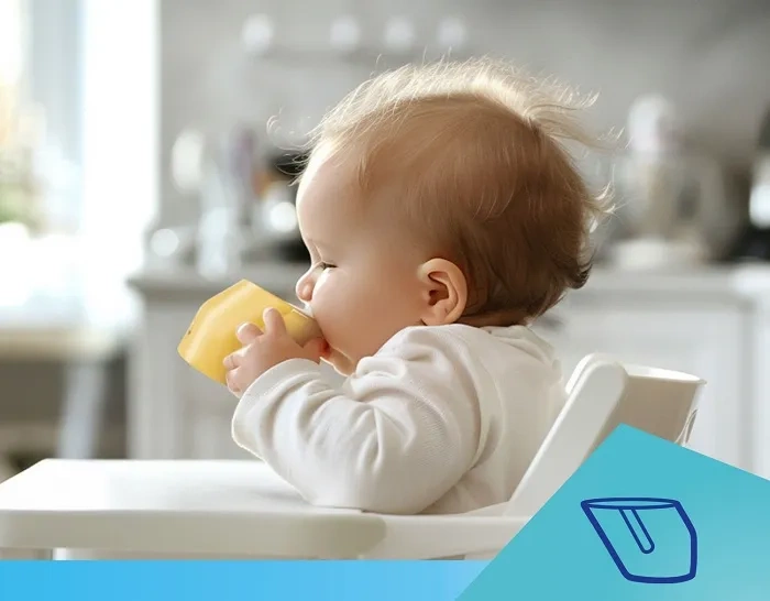 CANPOL BABIES Smart Cup - sprytny kubek do nauki picia z uchwytami 12 m+ | Turkusowy