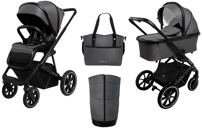 MUUVO Slick 2.0 - wózek wielofunkcyjny, zestaw 2w1 | Iron Graphite (+ ADAPTERY)