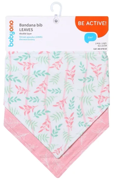 BABYONO -  bawełniany śliniak apaszka 2 szt. | Leaves