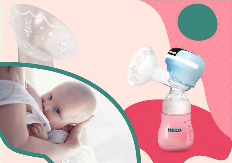 NENO Leite/Bottle 300 - kolektor na mleko MAGICZNA BUTELKA + butelka do karmienia i nauki picia ze smoczkiem 300 ml