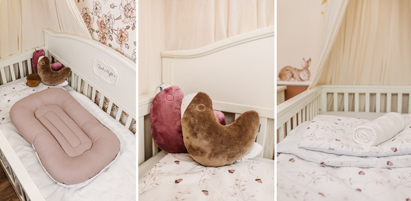 YOONCO - dwustronna pościel bawełniana do łóżeczka 135x100 cm | Forest