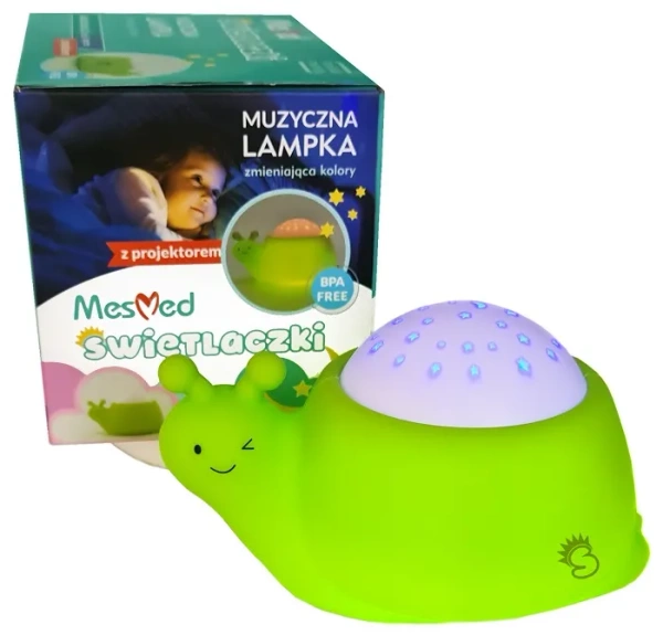 MESMED Świetlaczki - muzyczna lampka z projektorem | Ślimaciuś