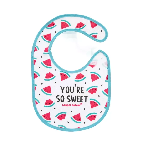 CANPOL BABIES - śliniak nieprzemakalny z frotte SO COOL | arbuz