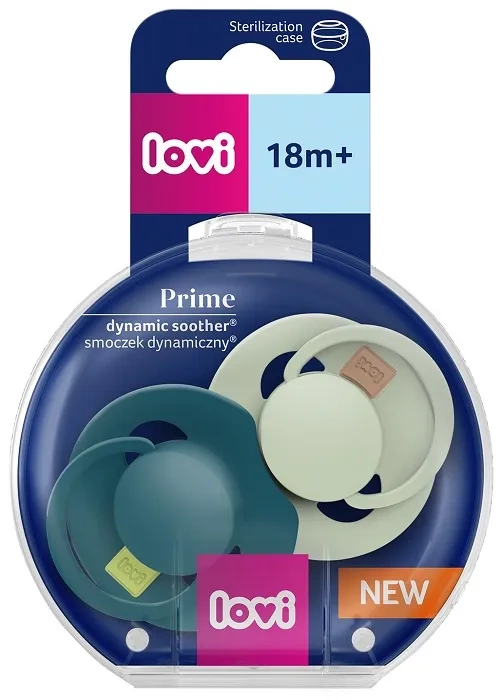 LOVI Prime - 2 x smoczek silikonowy dynamiczny 18 m+ | Pistachio/Green
