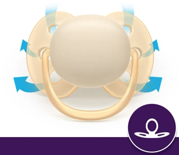 PHILIPS AVENT Ultra Soft Ultradouce - smoczek ortodontyczny 2 szt. | 0-6 m