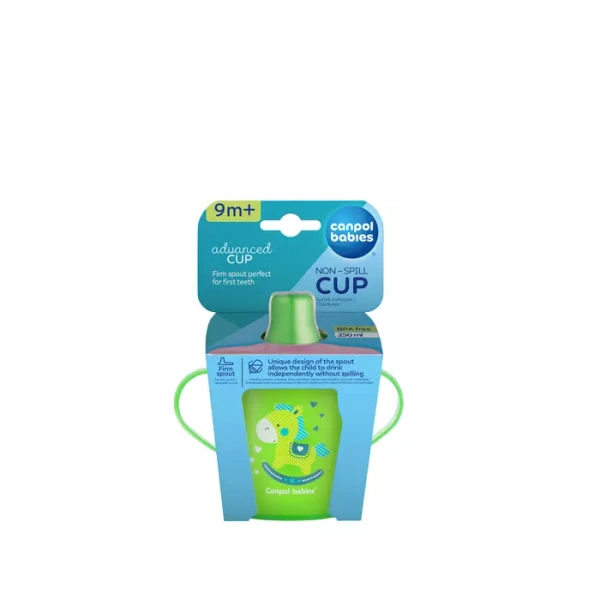 CANPOL BABIES - kubek niekapek twardy 250 ml | TOYS zielony