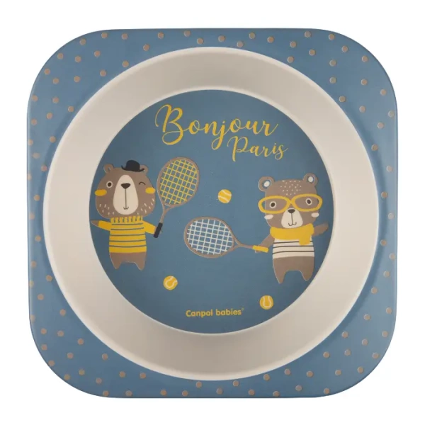 CANPOL BABIES - zestaw naczyń 5 elem. BONJOUR PARIS | niebieski