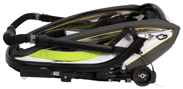 HAMAX Breeze - dwuosobowa przyczepka rowerowa | White/Green