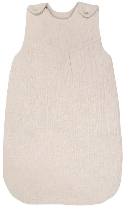 YOONCO - całoroczny, muślinowy śpiworek do spania dla niemowlaka | Beż
