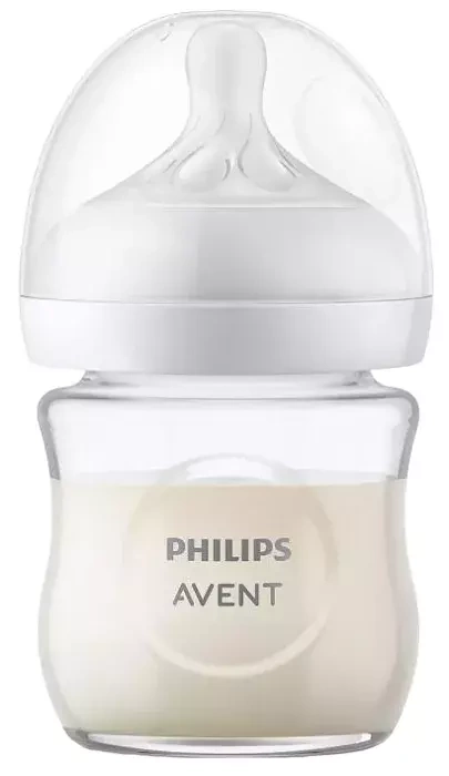 PHILIPS AVENT Natural Response - szklana butelka antykolkowa 120 ml | 0 m+