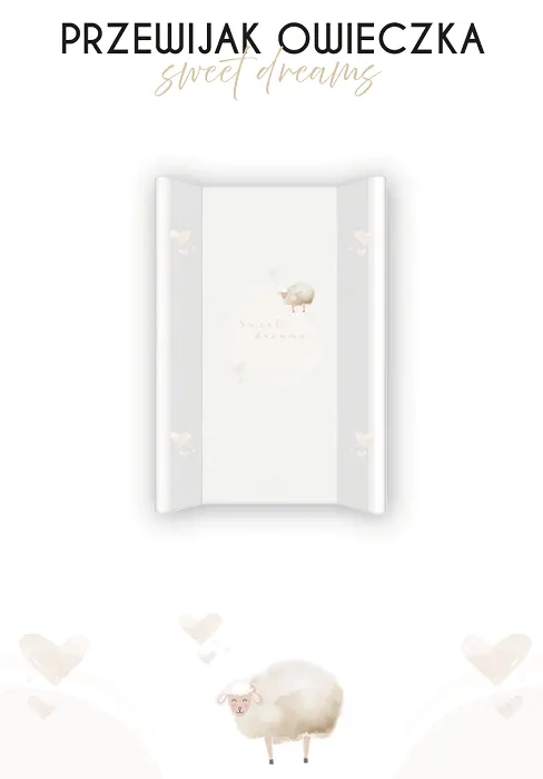 YOONCO - łóżeczko Iwi + komoda + przewijak miękki Owieczka | Beż