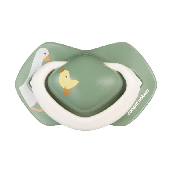 CANPOL BABIES - smoczek silikonowy Light touch 6-18m symetryczny | GOOSE 2 szt.