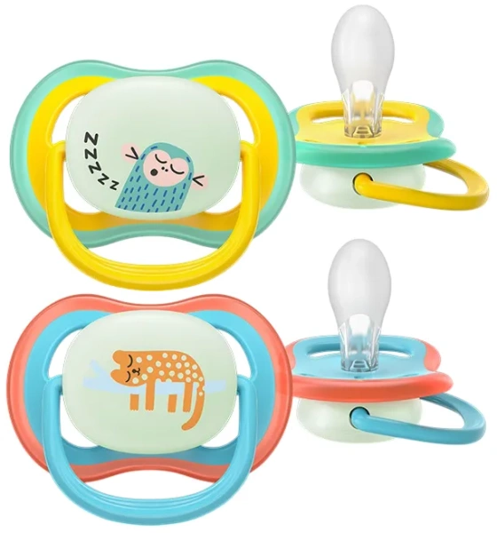 PHILIPS AVENT Ultra Air Nighttime - smoczek ortodontyczny 2 szt. | 18 m+