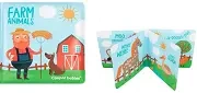 CANPOL BABIES - miękka książeczka edukacyjna z piszczkiem | KOLOROWA FARMA