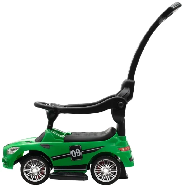 BABY MIX Racer - jeździk z panelem dźwiękowym i rączką | Zielony