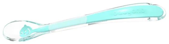 BABYONO Baby's Smile - miękka łyżeczka dla niemowląt | Turkusowa