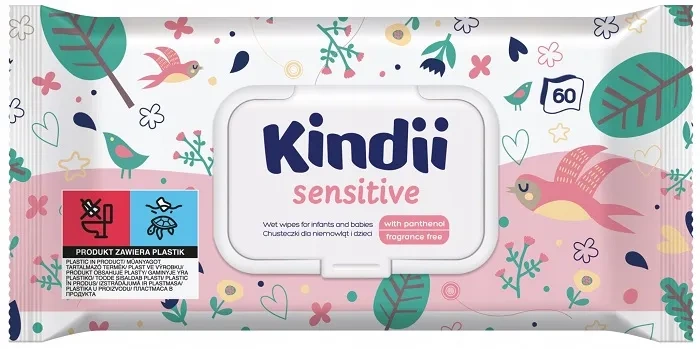 kindii chusteczki sensitive 60 sztuk