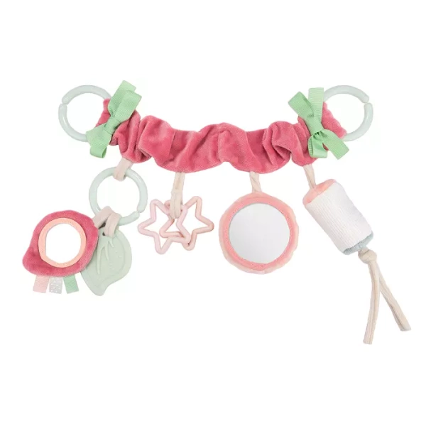 CANPOL BABIES - zawieszka do wózka/fotelika PASTEL FRIENDS | różowa