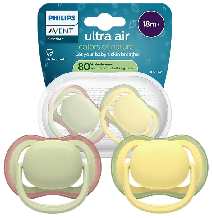 PHILIPS AVENT Ultra Air Colors of Nature - smoczek ortodontyczny 2 szt. | 18 m+