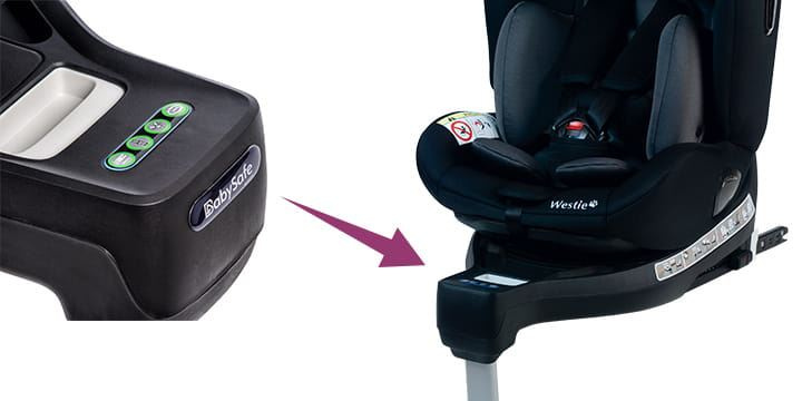 BABYSAFE Westie - obrotowy multimedialny fotelik samochodowy RWF FWF 0-18 kg | Grey-Black