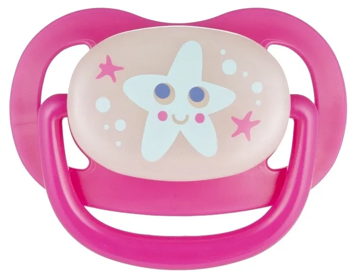 CANPOL BABIES Love & Sea - smoczek uspokajający silikon 6-18 m anatomiczny | różowy