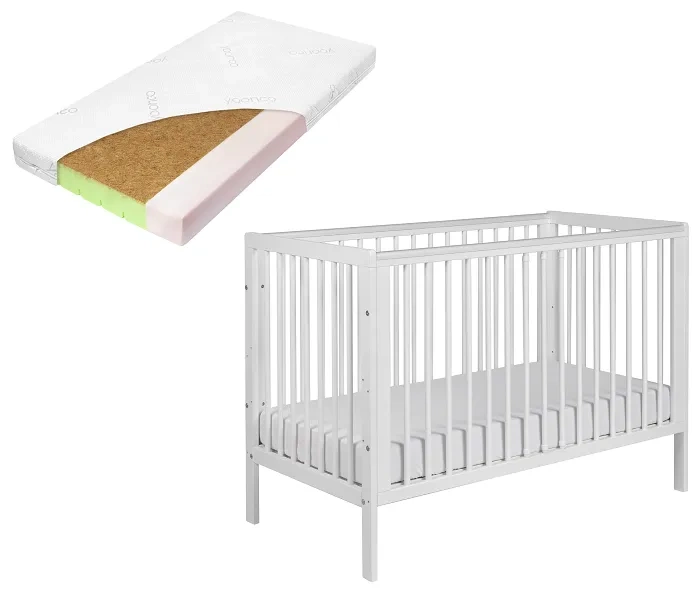 yoonco timio łóżeczko dziecięce niemowlęce + materac nature