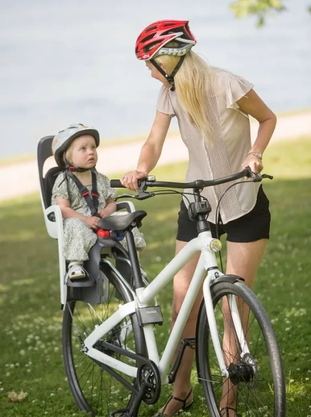 HAMAX Caress - fotelik rowerowy montowany na ramie | Green/black