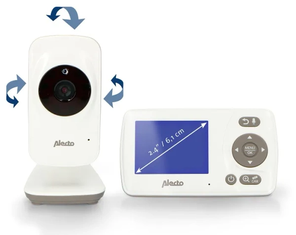 ALECTO DVM-71- niania elektroniczna z kamerą i wyświetlaczem 2,4'' | White