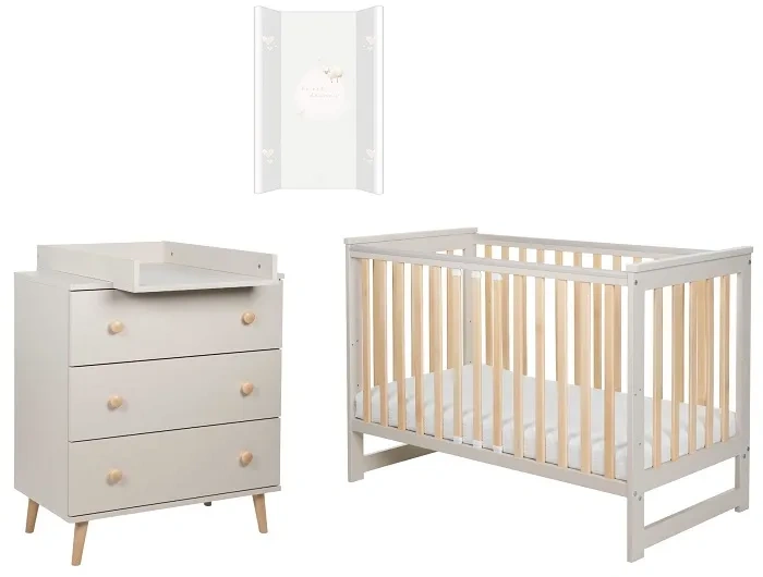 yoonco iwi łóżeczko dziecięce niemowlęce + komoda