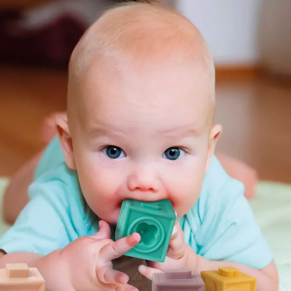 CANPOL BABIES -  miękkie klocki sensoryczne 12szt.
