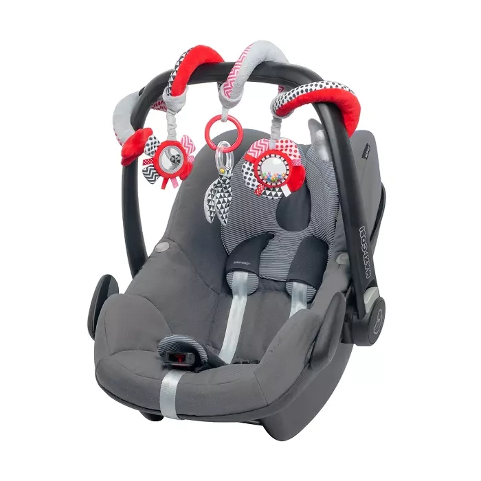 CANPOL BABIES - interaktywna spirala do łóżeczka/ wózka ZIGZAG | czerwona