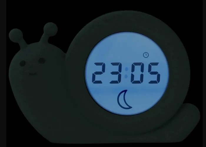 ALECTO Simon - trener snu 2w1: lampka nocna i budzik | miętowy ślimak