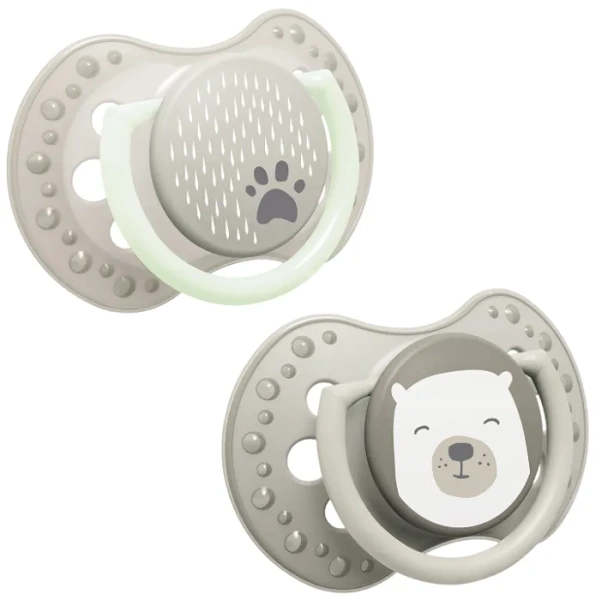 LOVI - 2 x smoczek silikonowy dynamiczny 0-6 m | Buddy Bear