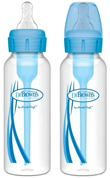 DR BROWN'S Options+ - 2 x antykolkowa, wąska butelka standard 250 ml, poziom 1 | 0 m+