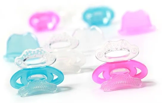 BABYONO Pierwsze Ząbki - silikonowy gryzak do schładzania | Różowy