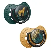 LOVI - smoczek silikonowy dynamiczny JUNGLE BOY 2 szt. | 0-3 m